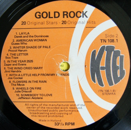 Various : K-tel’s Gold Rock (LP, Comp)