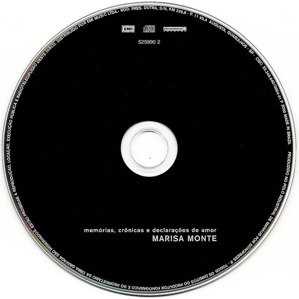 Marisa Monte : Memórias, Crônicas E Declarações De Amor (CD, Album)
