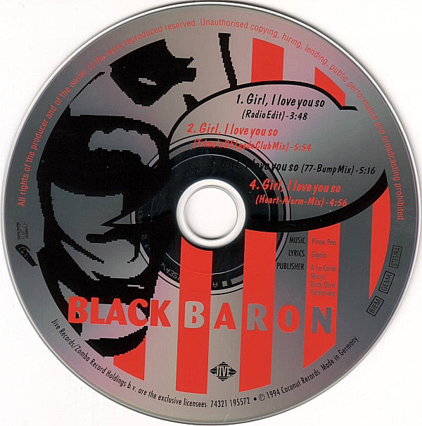 Black Baron : Girl, I Love You So (CD, Maxi)