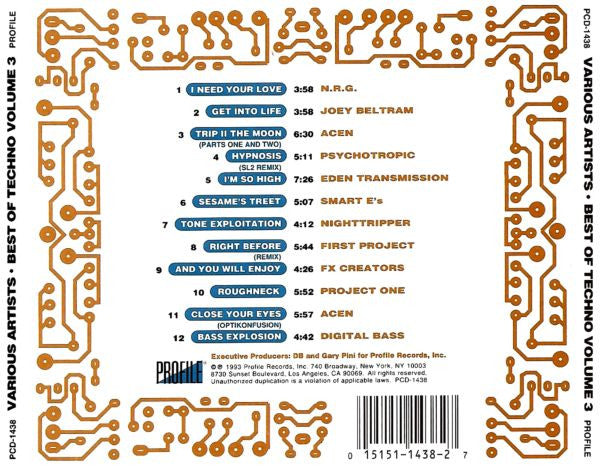 Various : Best Of Techno - Volume Three (CD, Comp)