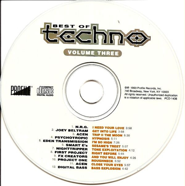 Various : Best Of Techno - Volume Three (CD, Comp)