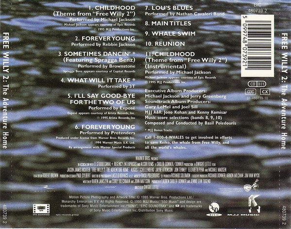 Various : Free Willy 2: The Adventure Home (Original Motion Picture Soundtrack) (CD, Comp)