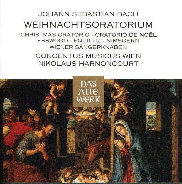 Johann Sebastian Bach, Paul Esswood, Kurt Equiluz, Siegmund Nimsgern, Die Wiener Sängerknaben, Concentus Musicus Wien, Nikolaus Harnoncourt : Weihnachtsoratorium = Christmas Oratorio = Oratorio de Noel (2xCD, RE)
