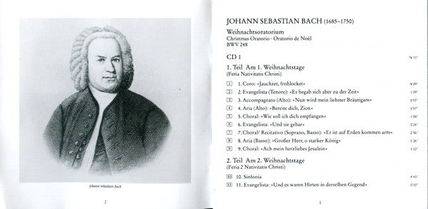 Johann Sebastian Bach, Paul Esswood, Kurt Equiluz, Siegmund Nimsgern, Die Wiener Sängerknaben, Concentus Musicus Wien, Nikolaus Harnoncourt : Weihnachtsoratorium = Christmas Oratorio = Oratorio de Noel (2xCD, RE)