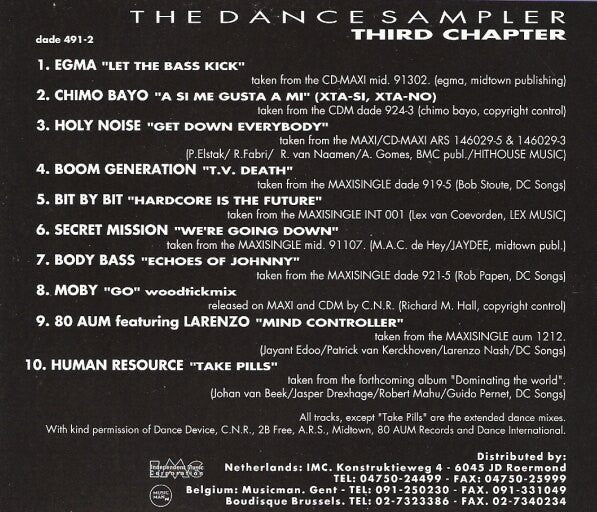 Various : The Dance Sampler - 3rd Chapter (CD, Comp, Smplr)