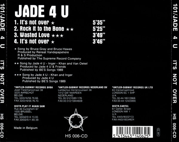 101 / Jade 4U : It's Not Over (CD, Maxi)
