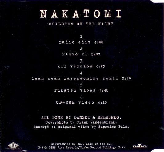 Nakatomi : Children Of The Night (CD, Maxi, Enh)