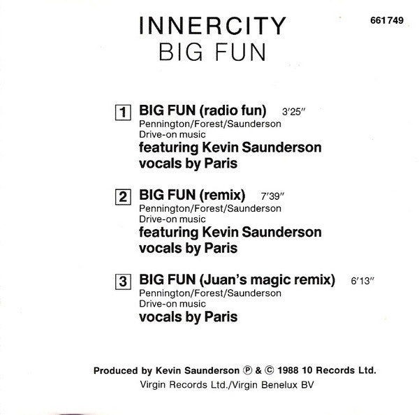 Inner City : Big Fun (CD, Maxi)