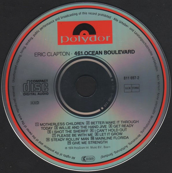 Eric Clapton : 461 Ocean Boulevard (CD, Album, RE)