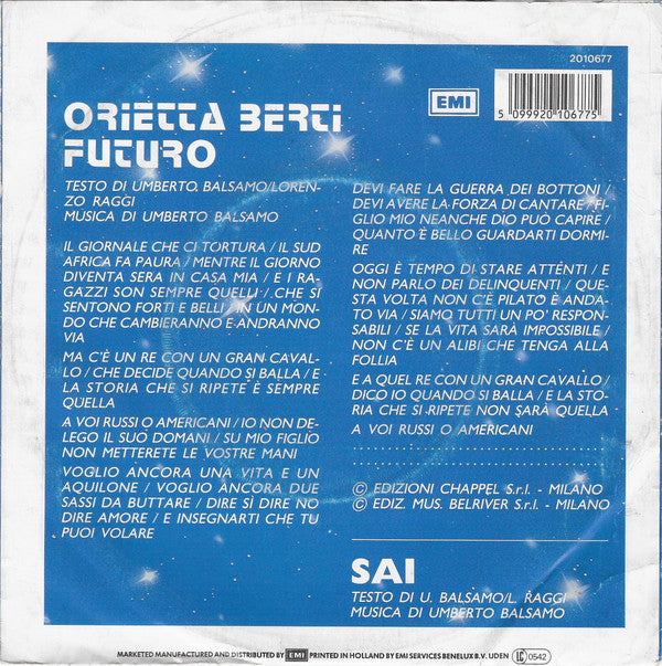 Orietta Berti : Futuro (7")