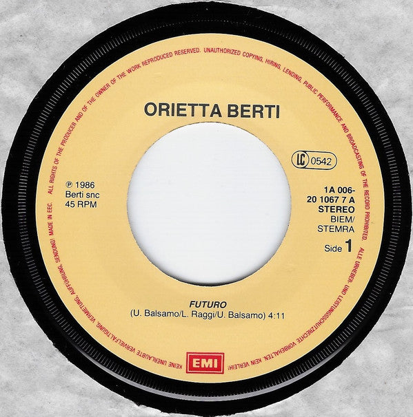 Orietta Berti : Futuro (7")