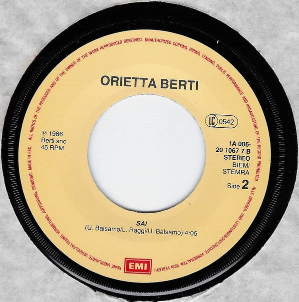 Orietta Berti : Futuro (7")