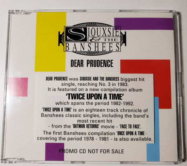 Siouxsie & The Banshees : Dear Prudence (CD, Single, Promo)