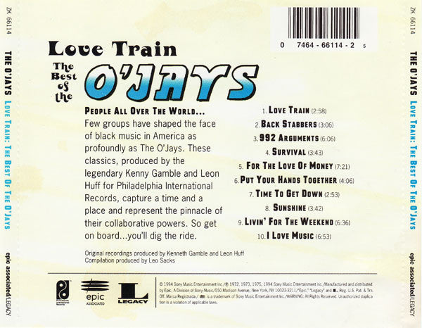 The O'Jays : Love Train: The Best Of The O'Jays (CD, Comp)