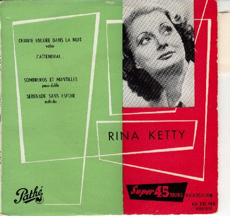 Rina Ketty : Chante Encore Dans La Nuit (7", EP, RE)
