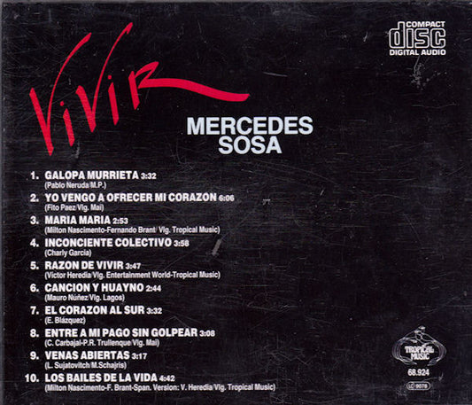 Mercedes Sosa : Vivir (CD, Comp)