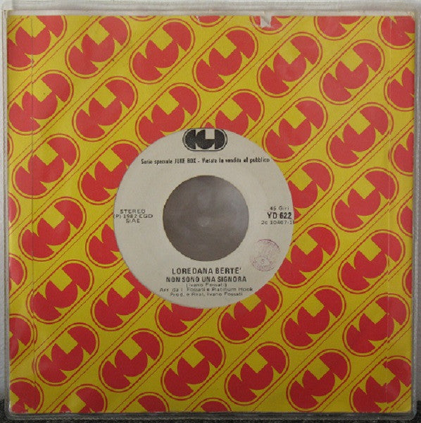 Loredana Bertè / Ivan Cattaneo : Non Sono Una Signora / Toro Torero (7", Jukebox)