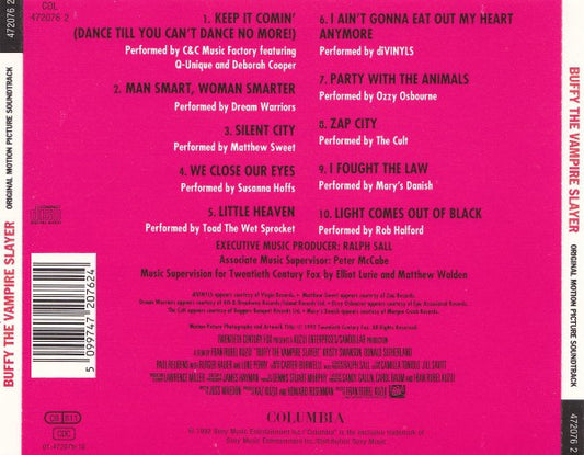 Various : Buffy The Vampire Slayer (Original Motion Picture Soundtrack) (CD, Comp)