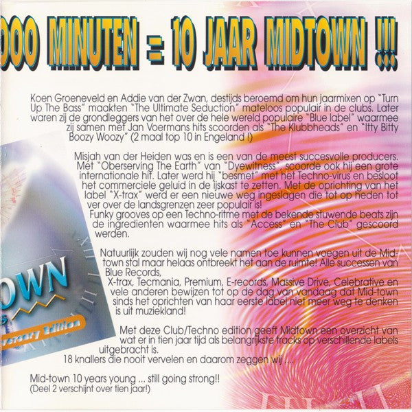 Various : 10th Year Mid-Town Records Anniversary Edition - The Club Party... (CD, Mixed)