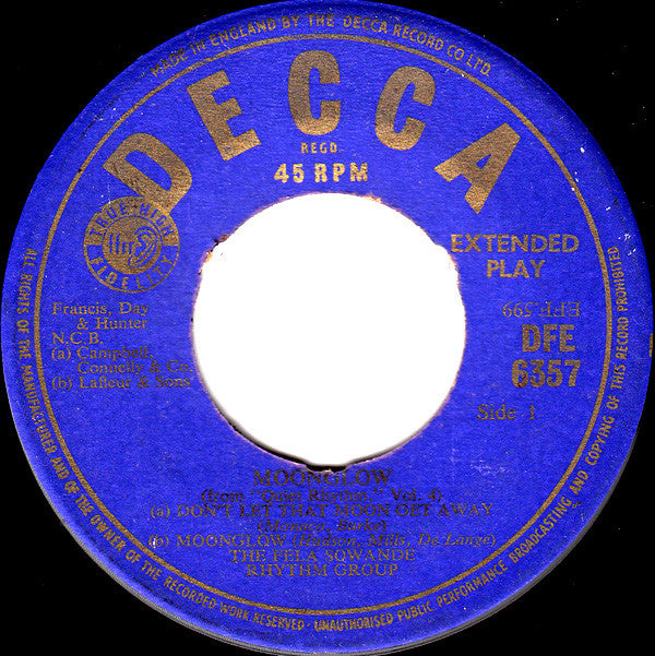 The Fela Sowande Rhythm Group : Moonglow (7", EP, Mono)
