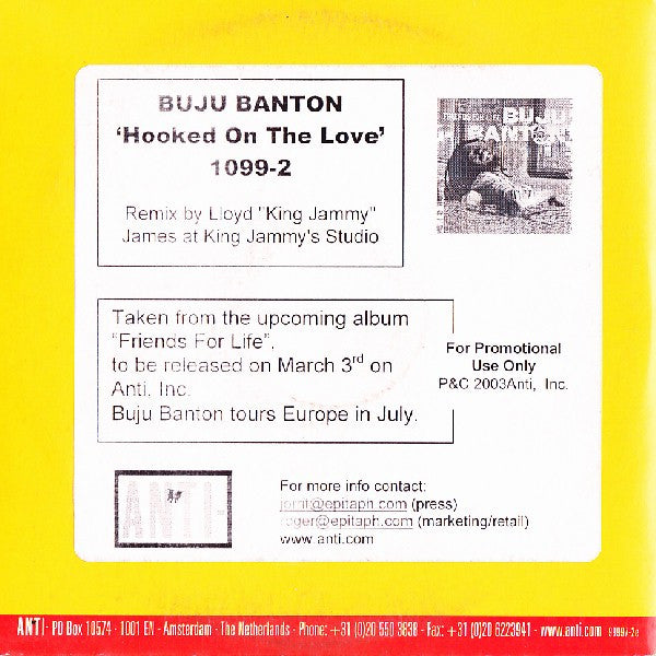 Buju Banton : Hooked On The Love (CD, Single, Promo)