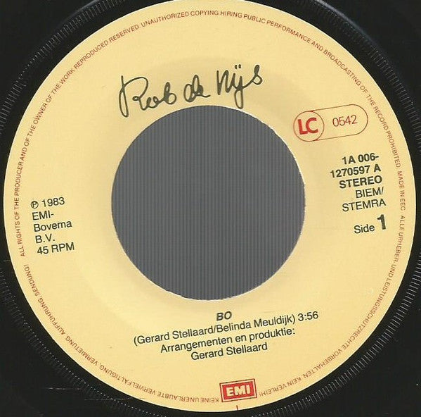 Rob de Nijs : Bo (7", Single)