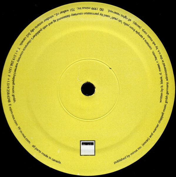 Richie Hawtin : Minus Yellow (12", S/Sided)