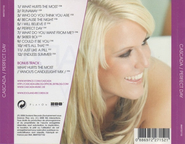 Cascada : Perfect Day (CD, Album)