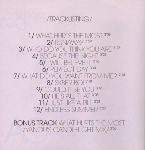 Cascada : Perfect Day (CD, Album)