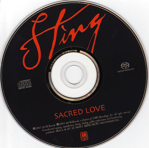 Sting : Sacred Love (SACD, Hybrid, Multichannel, Album, Ltd, 5.1)