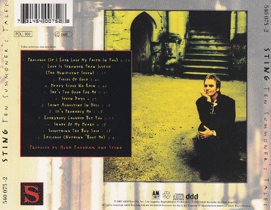 Sting : Ten Summoner's Tales (CD, Album)