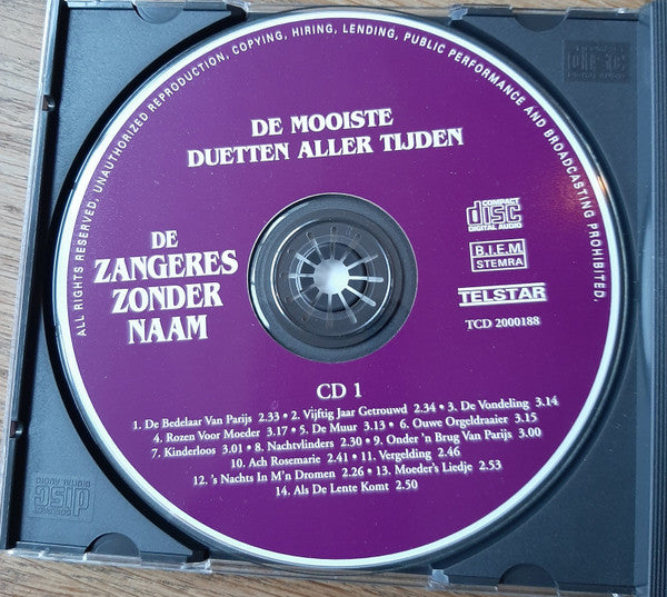 Zangeres Zonder Naam : De Mooiste Duetten Aller Tijden (2xCD, Comp)