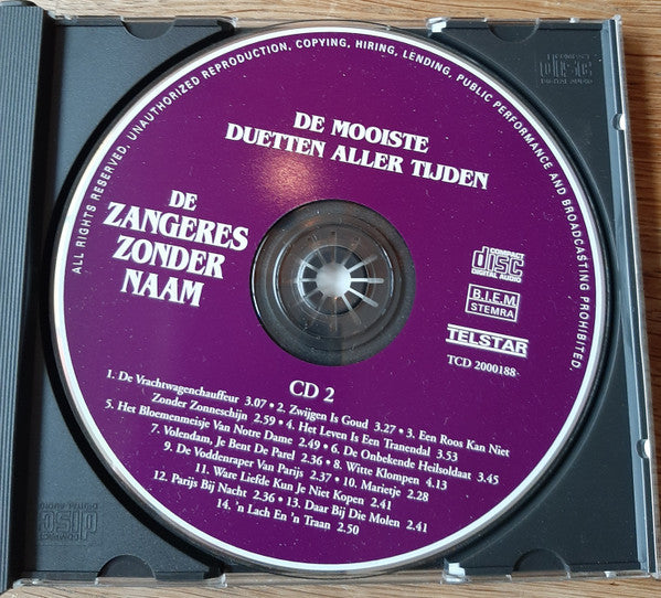 Zangeres Zonder Naam : De Mooiste Duetten Aller Tijden (2xCD, Comp)