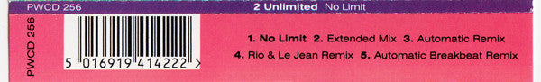 2 Unlimited : No Limit (CD, Single)