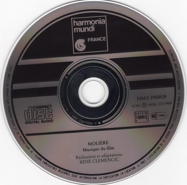 René Clemencic : Molière (Musique originale du film d'Ariane Mnouchkine) (CD)