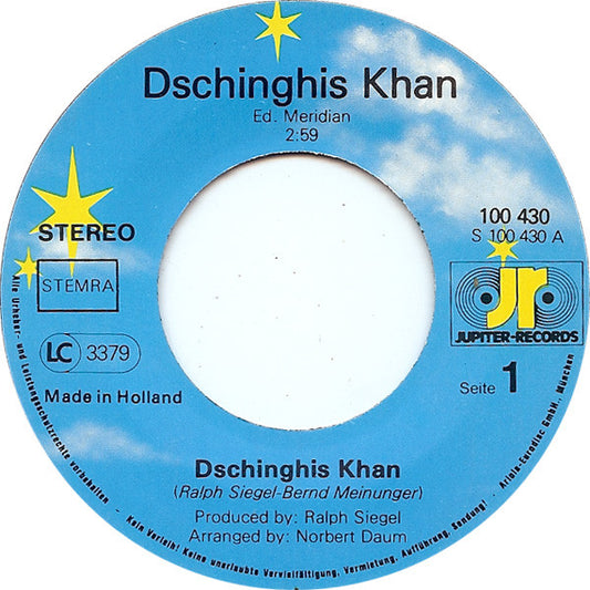 Dschinghis Khan : Dschinghis Khan / Sahara (7", Single, CBS)