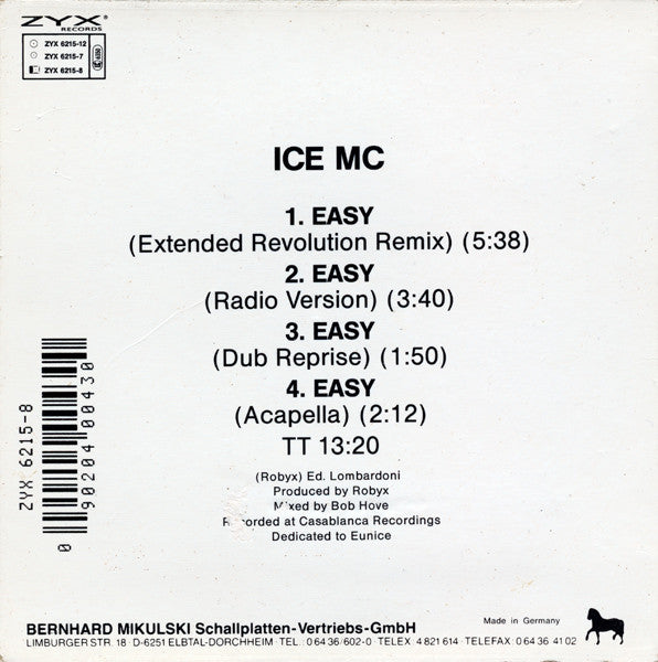 ICE MC : Easy (CD, Maxi, Car)