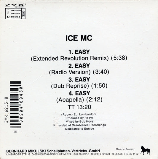 ICE MC : Easy (CD, Maxi, Car)