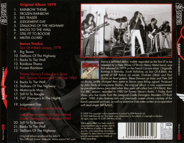 Saxon : Saxon (CD, Album, RE, RM)