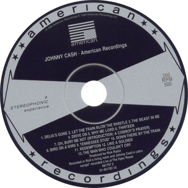 Johnny Cash : American Recordings (CD, Album)