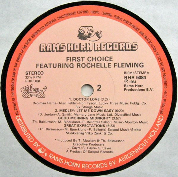 First Choice Featuring Rochelle Fleming : First Choice Featuring Rochelle Fleming (LP, Comp)