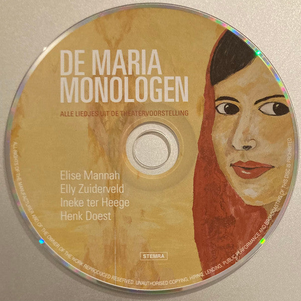 Elise Mannah, Elly Zuiderveld, Ineke ter Heege, Henk Doest : De Maria Monologen (Alle Liedjes Uit De Theatervoorstelling (CD, Album)