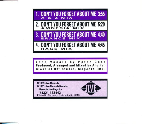 Another Class : Don't You Forget About Me (CD, Maxi)