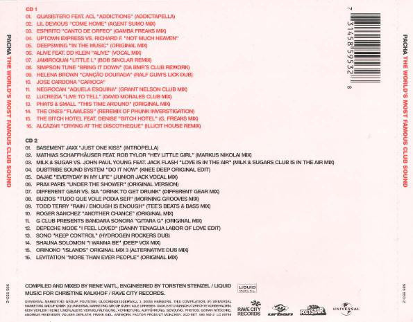Various : Pacha - The World's Most Famous Club Sound (2xCD, Comp, Mixed)