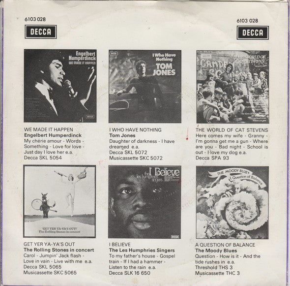 Tom Jones : Till  /  One Day Soon (7", Single)