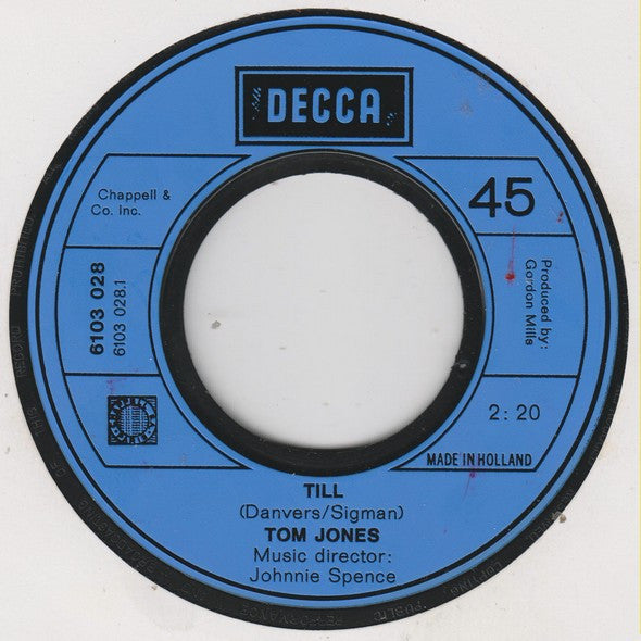 Tom Jones : Till  /  One Day Soon (7", Single)
