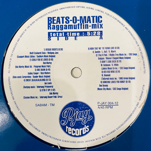 Beats-O-Matic : Raggamuffin-Mix (12")