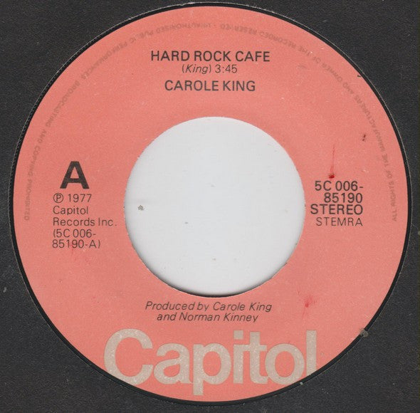 Carole King : Hard Rock Cafe (7", Single)