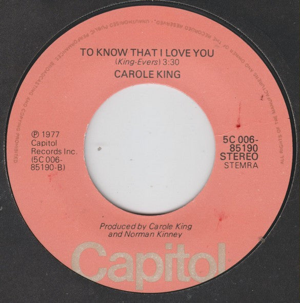 Carole King : Hard Rock Cafe (7", Single)