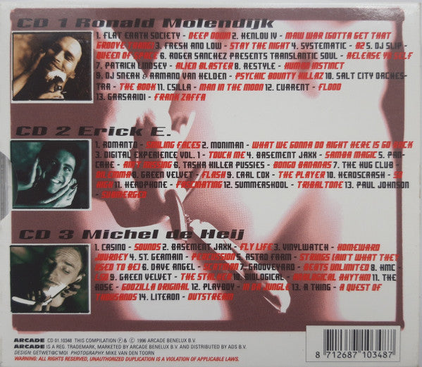 Erick E / Ronald Molendijk / Michel De Hey : Three DJ's In A Box (3xCD, Mixed)